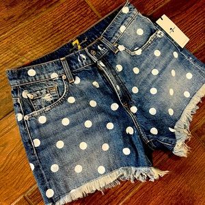 7 For All Mankind Polka Dot Shorts